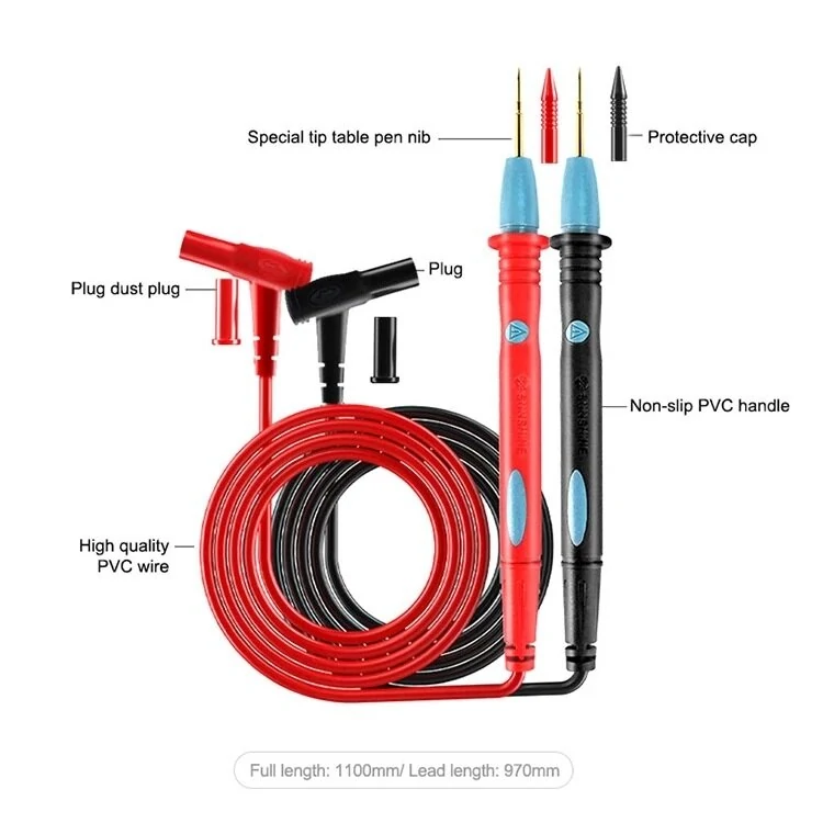SUNSHINE SS-024A Multimeter Test Pen | 1000V 20A Anti-Scalding Silicone Wire - Image 4