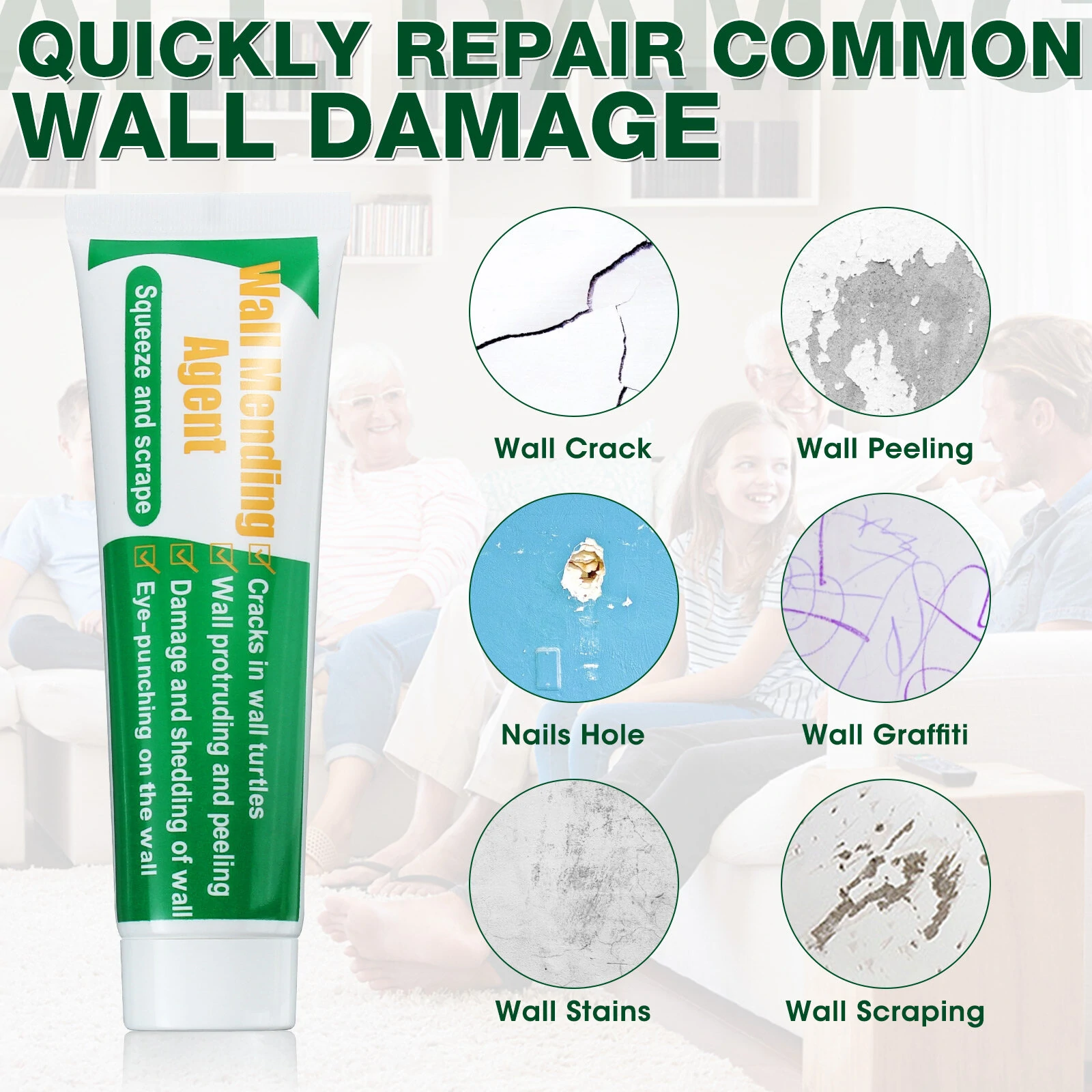 GOCHANGE Wall Repair Tools 3 Sets - Paint, Head, Scraper & Sandpaper | Home Improvement - Image 2