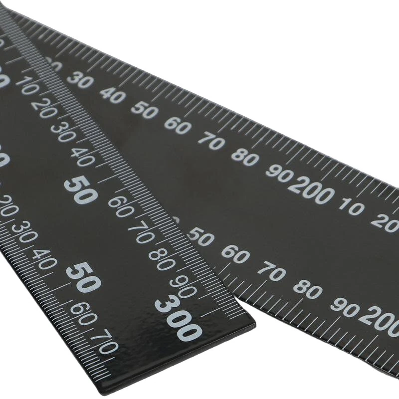 Stainless Steel Square Ruler | 90 Degree Angle Black Coated | Metric Imperial Scale - Image 5