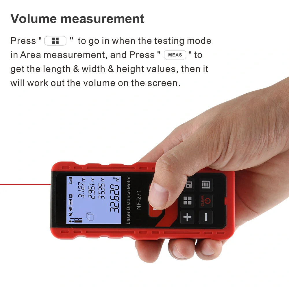 NOYAFA NF-271 Laser Distance Meter 40M | Digital Tape Measure Rangefinder Tool - Image 4