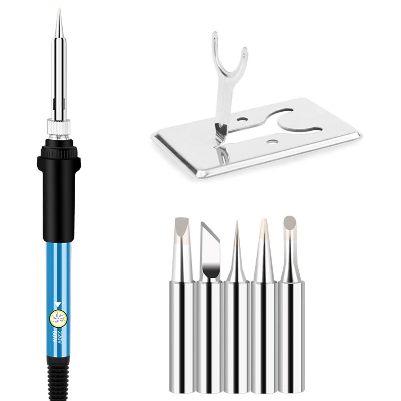 60W Adjustable Temperature Soldering Iron Kit - 200°C-450°C - 220V for Steel Plastic Aluminum - Image 2