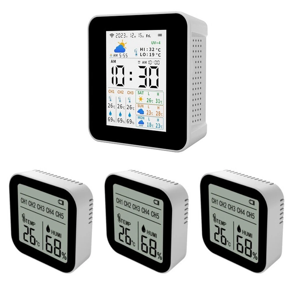 TUYA Smart Weather Station - Wireless Indoor Outdoor Hygrothermograph | 2.8inch Color Display & WiFi - Image 5
