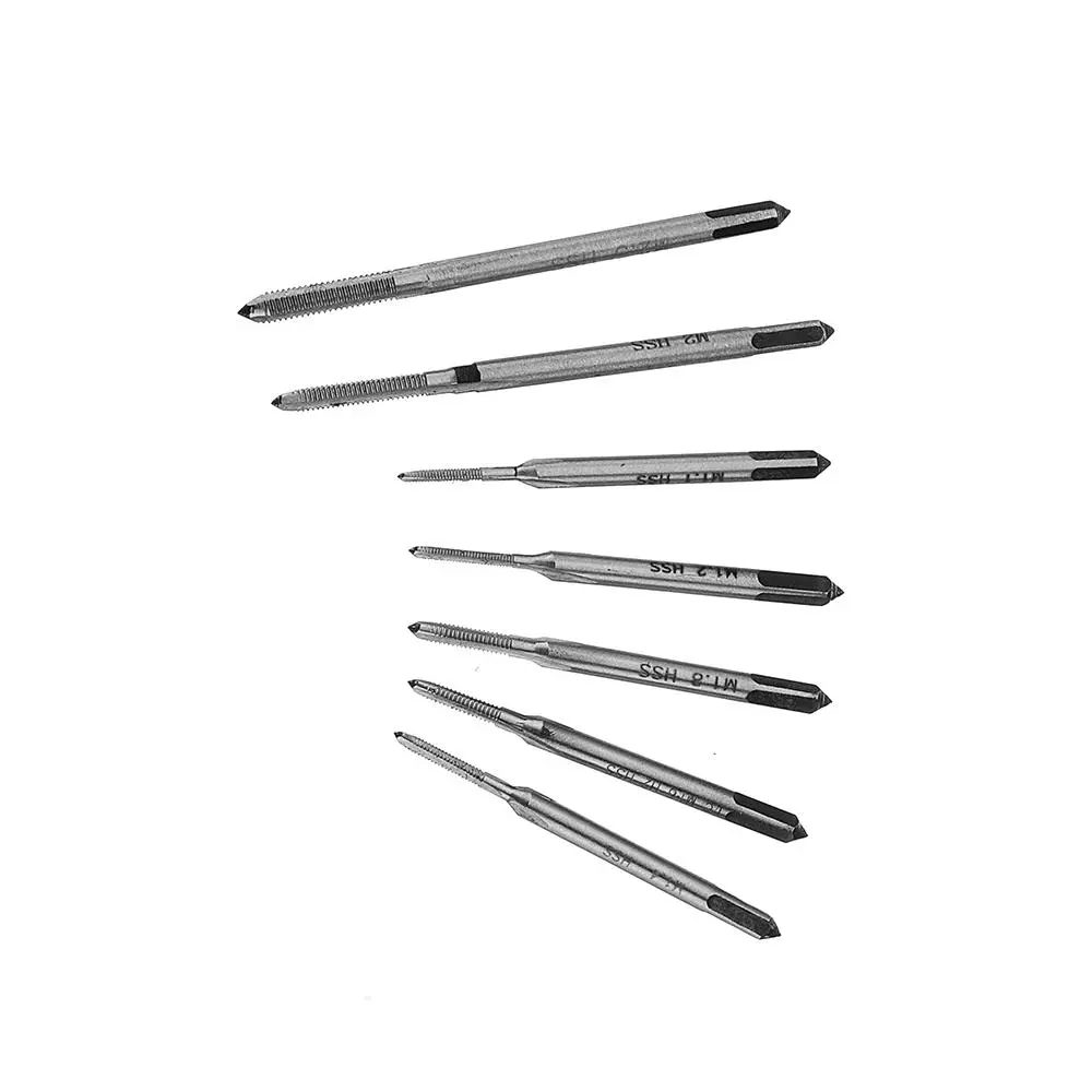 Drillpro M1-8 Adjustable Tap Spanner with 7pcs M1.1-M2.5 Mini Hand Tap Set - Image 5