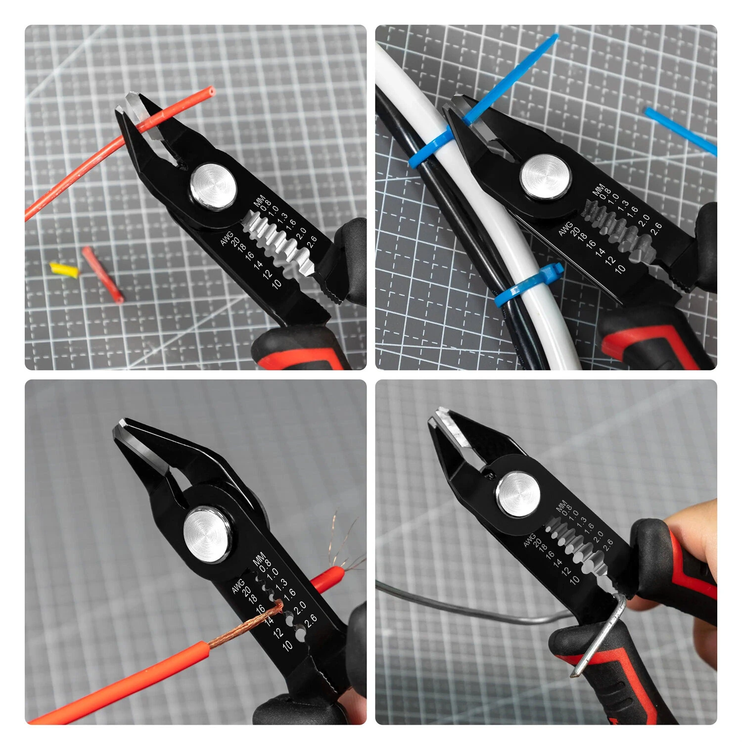KAIWEETS KWS-112 2-in-1 Wire Stripper and Cutter | 10-20 AWG | 65Mn Steel - Image 5