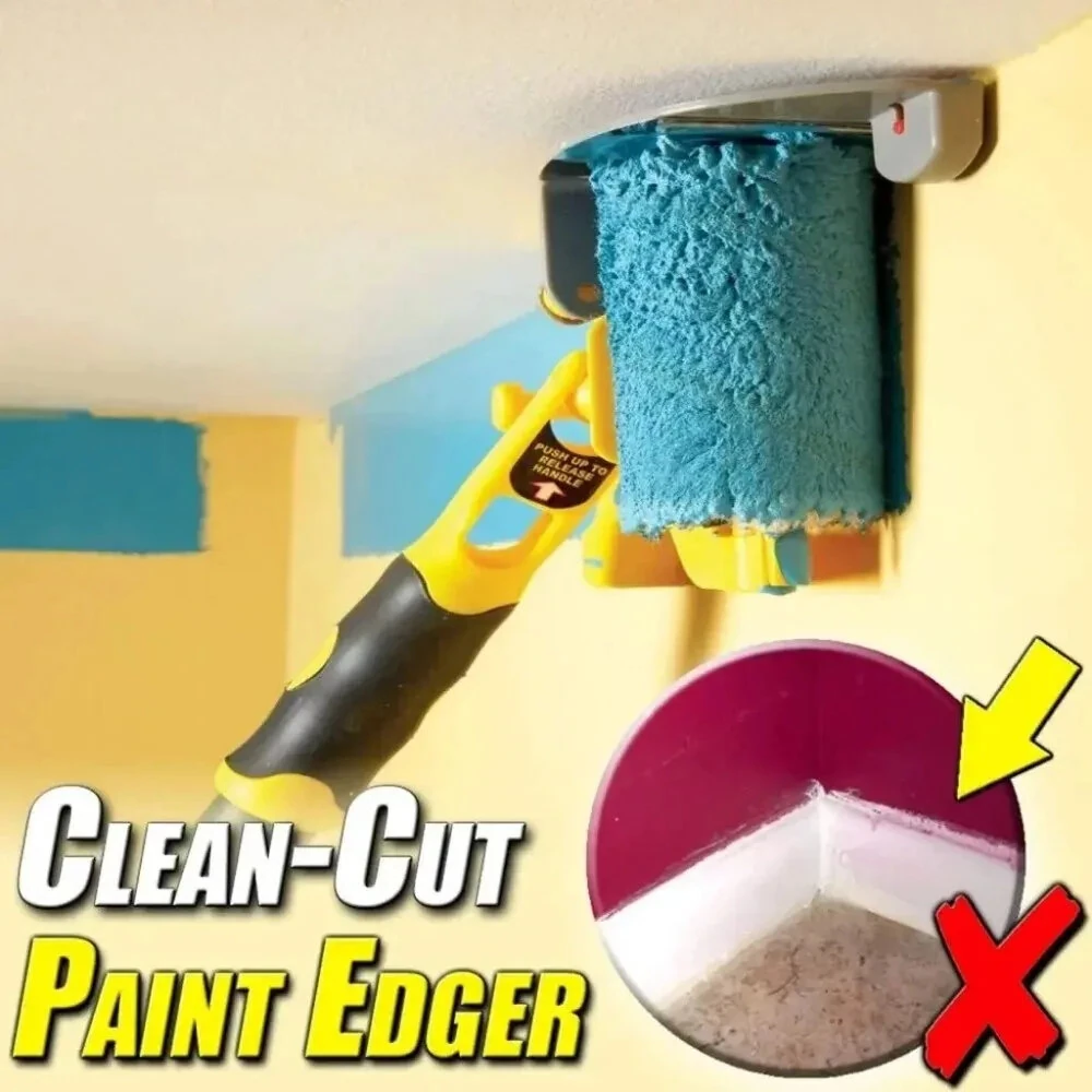 Wall Paint Roller Set with Clean-cut Edger - Multifunctional Painting Rolling Brush - Image 3