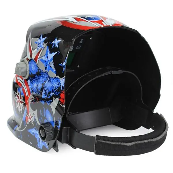 Solar Welder Mask Helmet - Auto Darkening Electric Welding Helmet - Captain America Pattern - Image 4