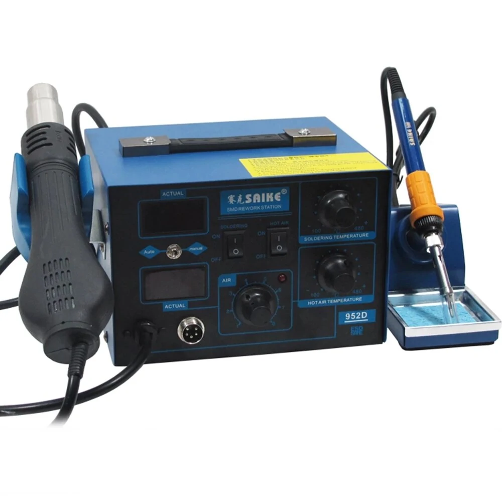Saike 952D 760W Soldering Station | 110V/220V AC | Hot Air Rework & BGA SMD - Image 3