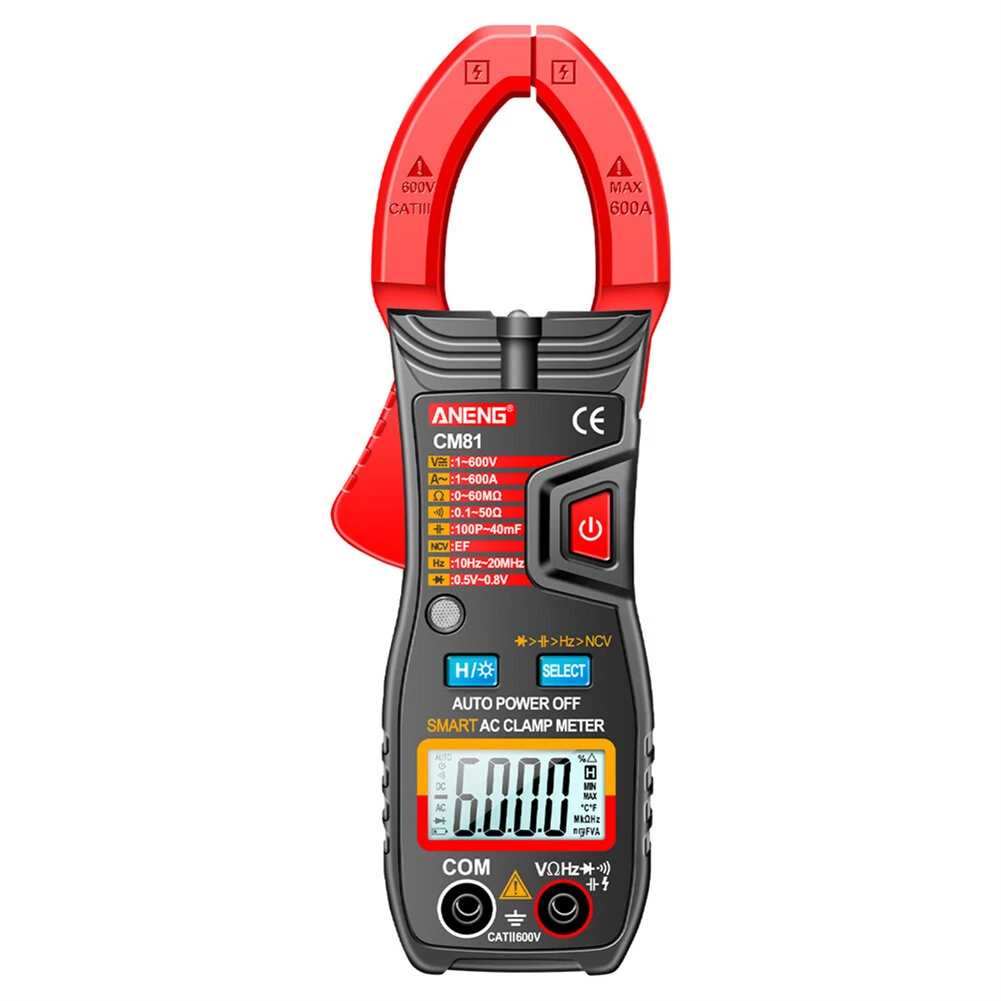 ANENG CM81 Digital Clamp Meter - 6000 Counts Auto Range NCV Tester - Image 2