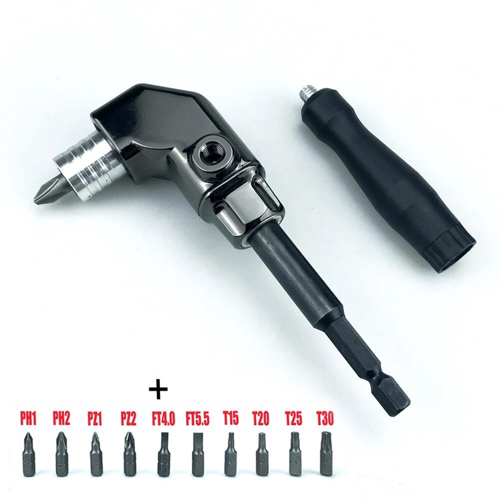 90 Degree Turning Universal Screwdriver - Quick Release Hex Adapter for Hard-to-Reach Areas | 10-Piece Set - Image 2