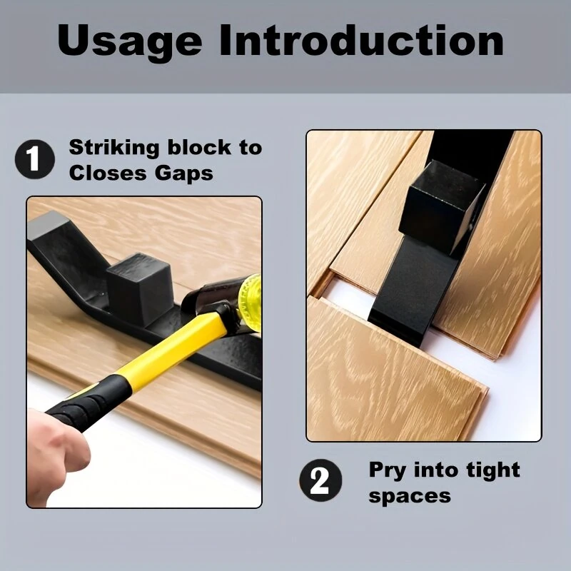 Cold Rolled Steel Pry Bar - 90 Degree Pull Hook for Flooring & Gap Repair - Image 4