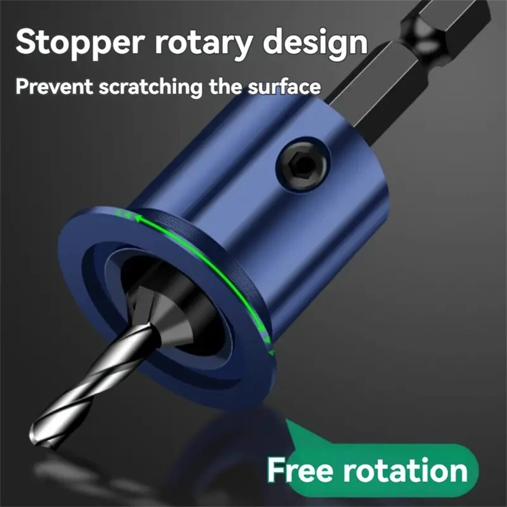 6.35mm 1/4 Inch Shank Countersink Drill Bit | Adjustable Depth Stop for Woodworking - Image 5