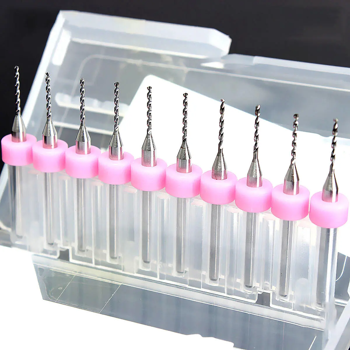 Drillpro DB-P3 Carbide PCB Drill Bits - 1.0mm Micro 10pc Set for CNC & Rotary Tools - Image 2