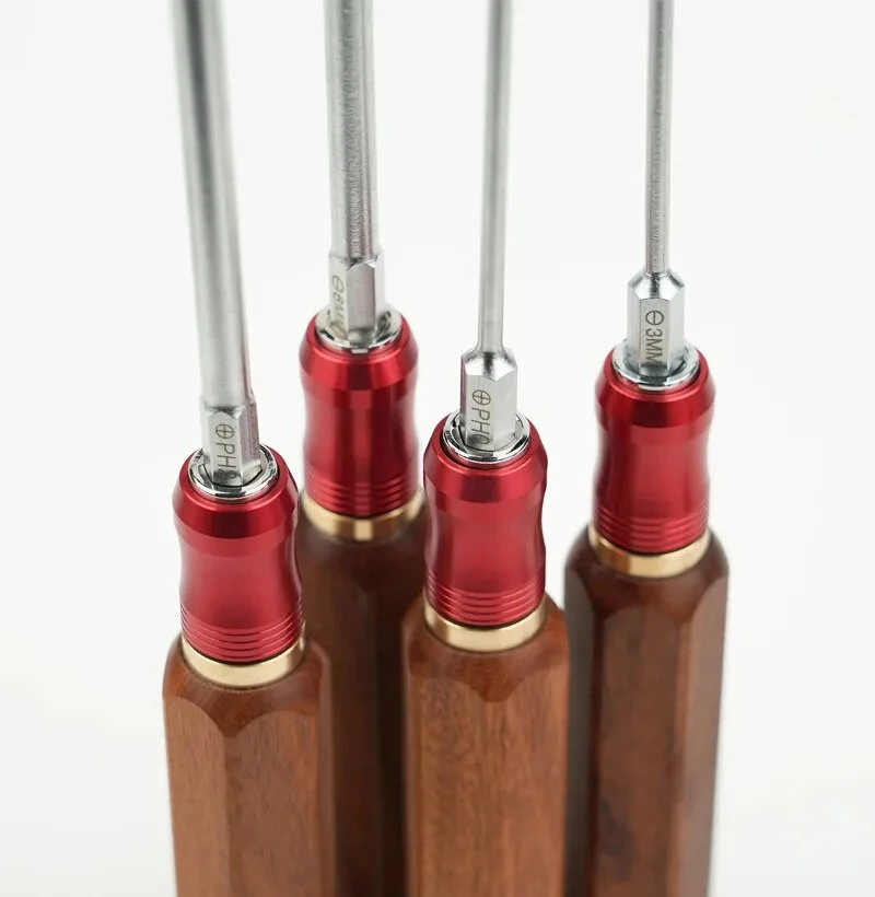 Woodworking Router Table Plate - Wood Handle Screwdriver Set with Brass Collet - Image 5