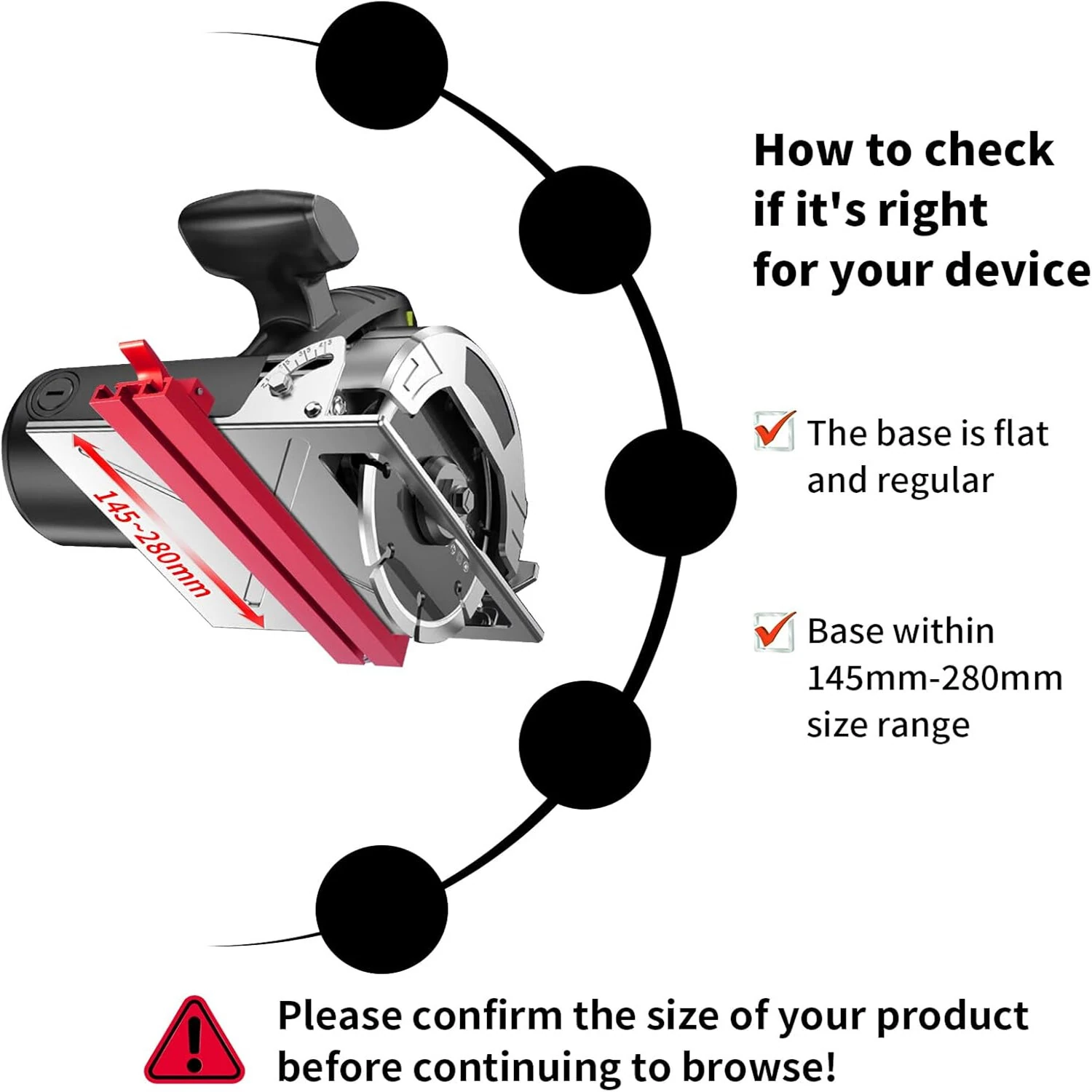 Circular Saw Guide Rail - Aluminum Alloy Adjustable Base | 4 Inch Marble Cutter Compatible - Image 4