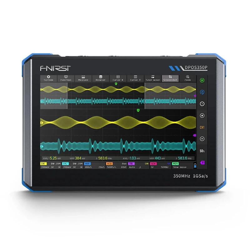 FNIRSI DPOS350P 4-in-1 Tablet Oscilloscope | 350MHz 1GSPS - Signal Generator & Analyzer - Image 2