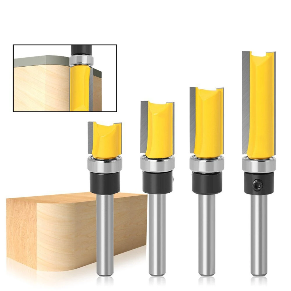 23pcs 1/4 Inch Shank Tungsten Carbide Router Bit Set | 6mm Flush Trim with Bearing for Woodworking - Image 2