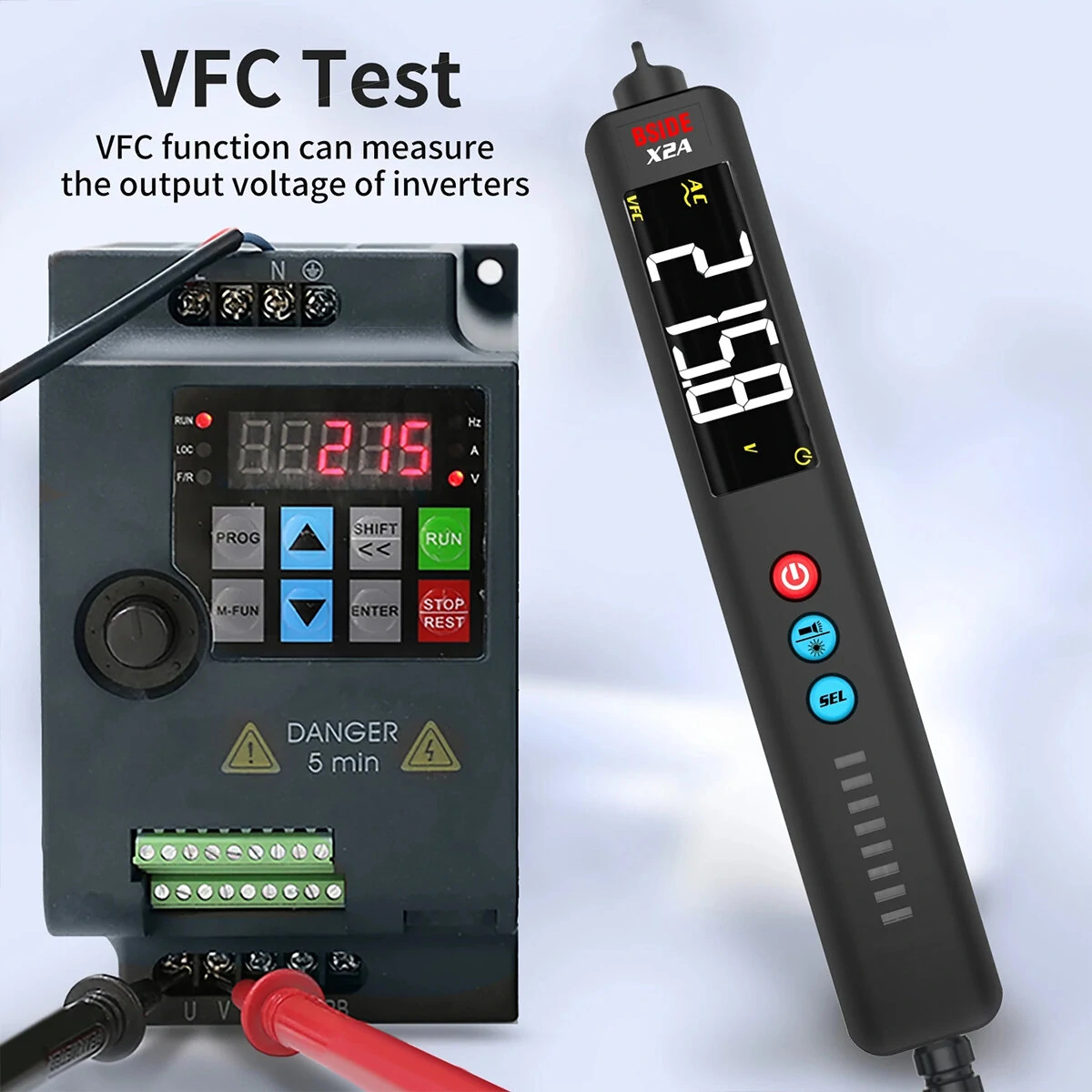 BSIDE X2 Smart Digital Multimeter - AC DC Voltage Detector | Infrared Temp & Continuity - Image 4
