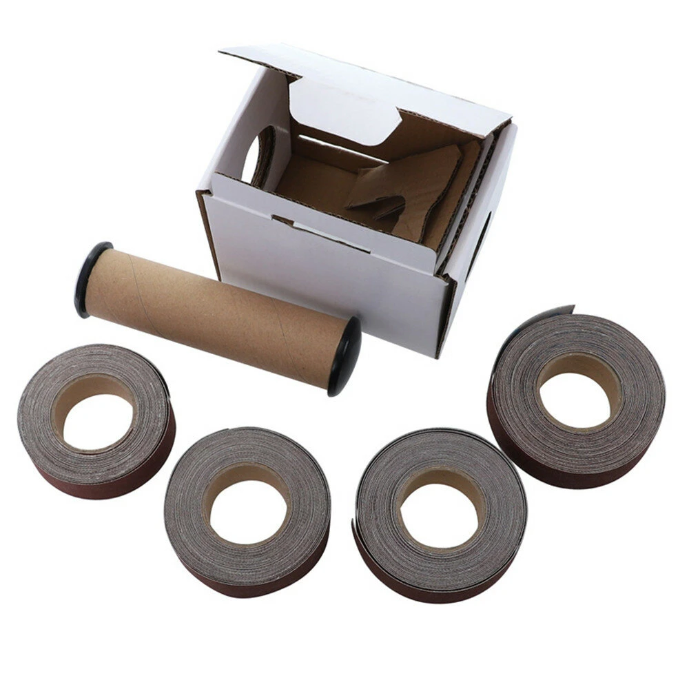 Drillpro 4pcs 25mmx6m Sanding Belt Roll | Emery Cloth for Wood Turning & Grinding - Image 4