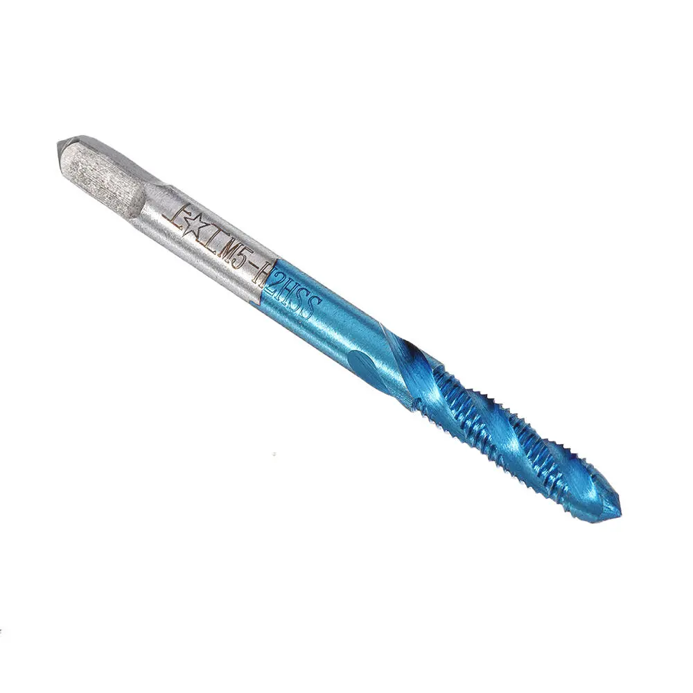 Drillpro M3-M8 Spiral Thread Screw Tap Set | Blue Nano Coated Machine Drill Bits - Image 5