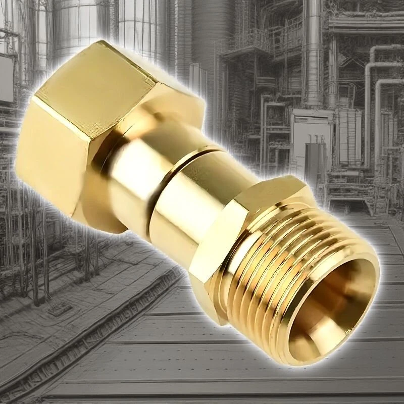 360 Degree M22 Pressure Washer Attachment | Brass Swivel Connector Anti-Kink Tool - Image 2