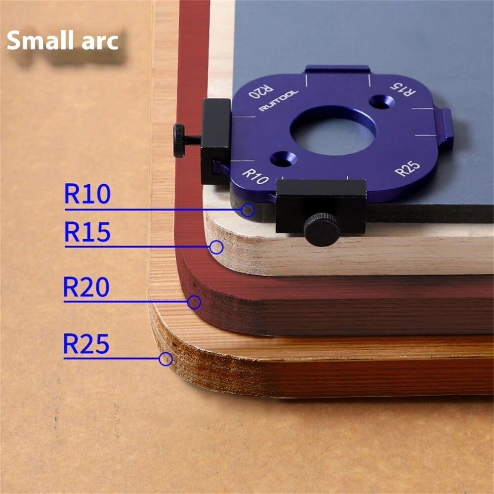 Woodworking Corner Jig - Metal Router Template Guide for Quick Radi Positioning | DIY Frame & Table Edge Shaping - Image 4