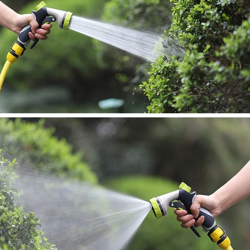 8 Function Garden Hose Spray Nozzle | High Pressure Car Wash & Watering Gun | ABS TPR Zinc Alloy - Image 2