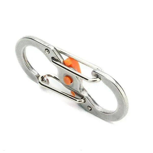 5pcs S-Shape Steel Carabiner Keychain Clip - Anti-Theft Hook EDC Tool - Image 3