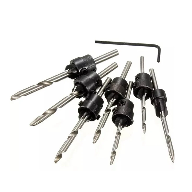7pcs HSS Countersink Drill Bit Set | 1/8 to 7/32 Inch | Woodworking Chamfer - Image 4