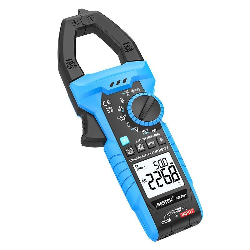 Mestek CM86B Digital Clamp Meter - True RMS 1000A AC/DC - Auto Range Multimeter - Image 3