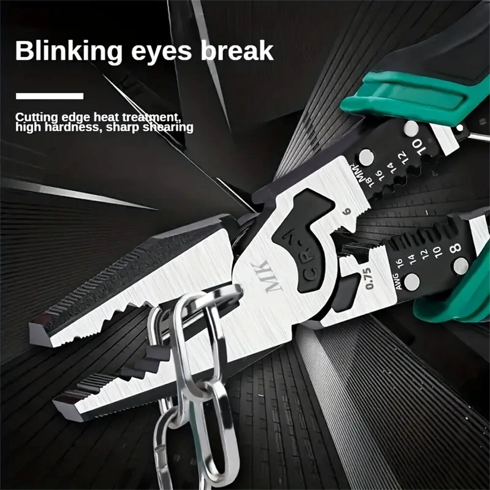 9 in 1 Multifunctional Plier - Wire Stripper & Shears - Industrial Grade Tool - Image 5