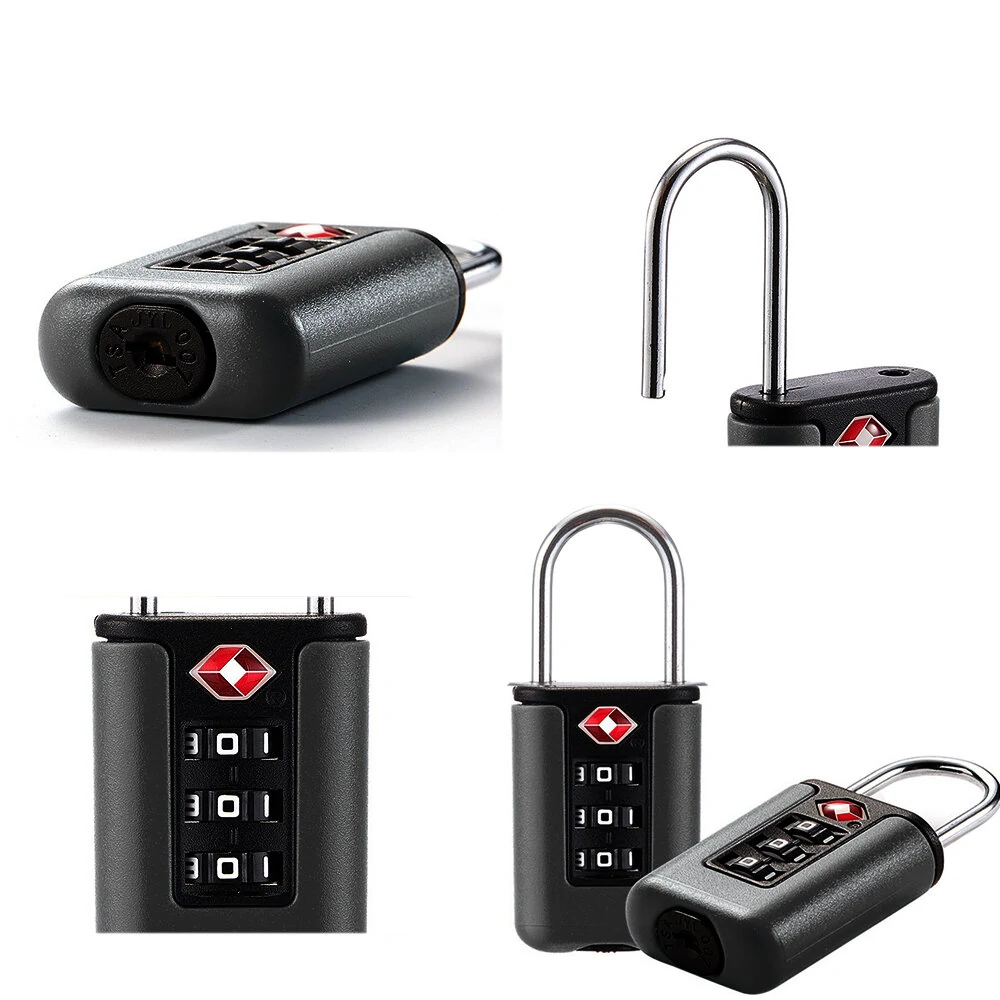 TSA Approved Custom Password Lock - 66mm Black Stainless Steel for Luggage & Cabinets - Image 2