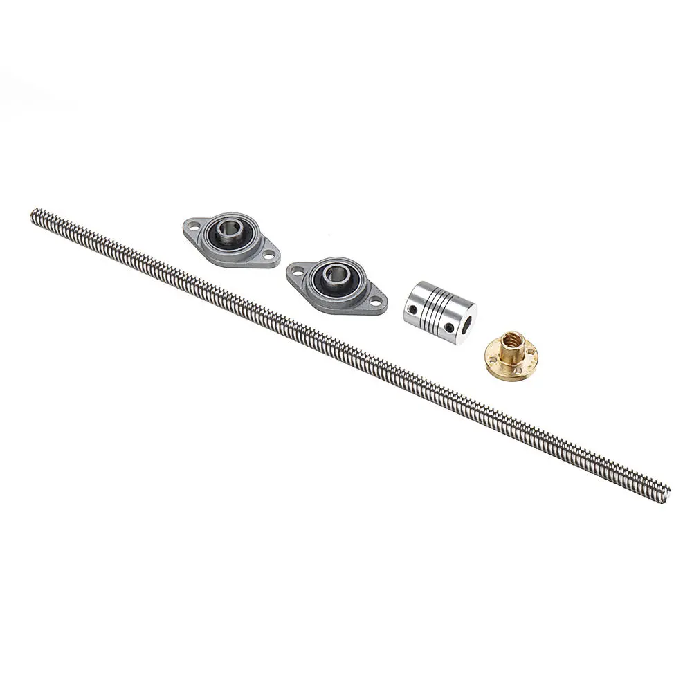 Machifit T8 Lead Screw 200/300/400mm | with Coupling & Bearing Mount Set - Image 2