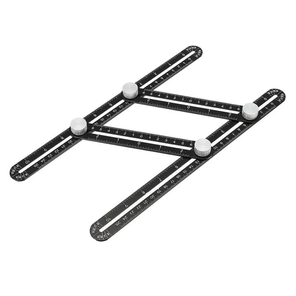 Aluminum Multifunction Template Ruler - 4 Square Feet Folding Tool with Laser Engraving - Image 2