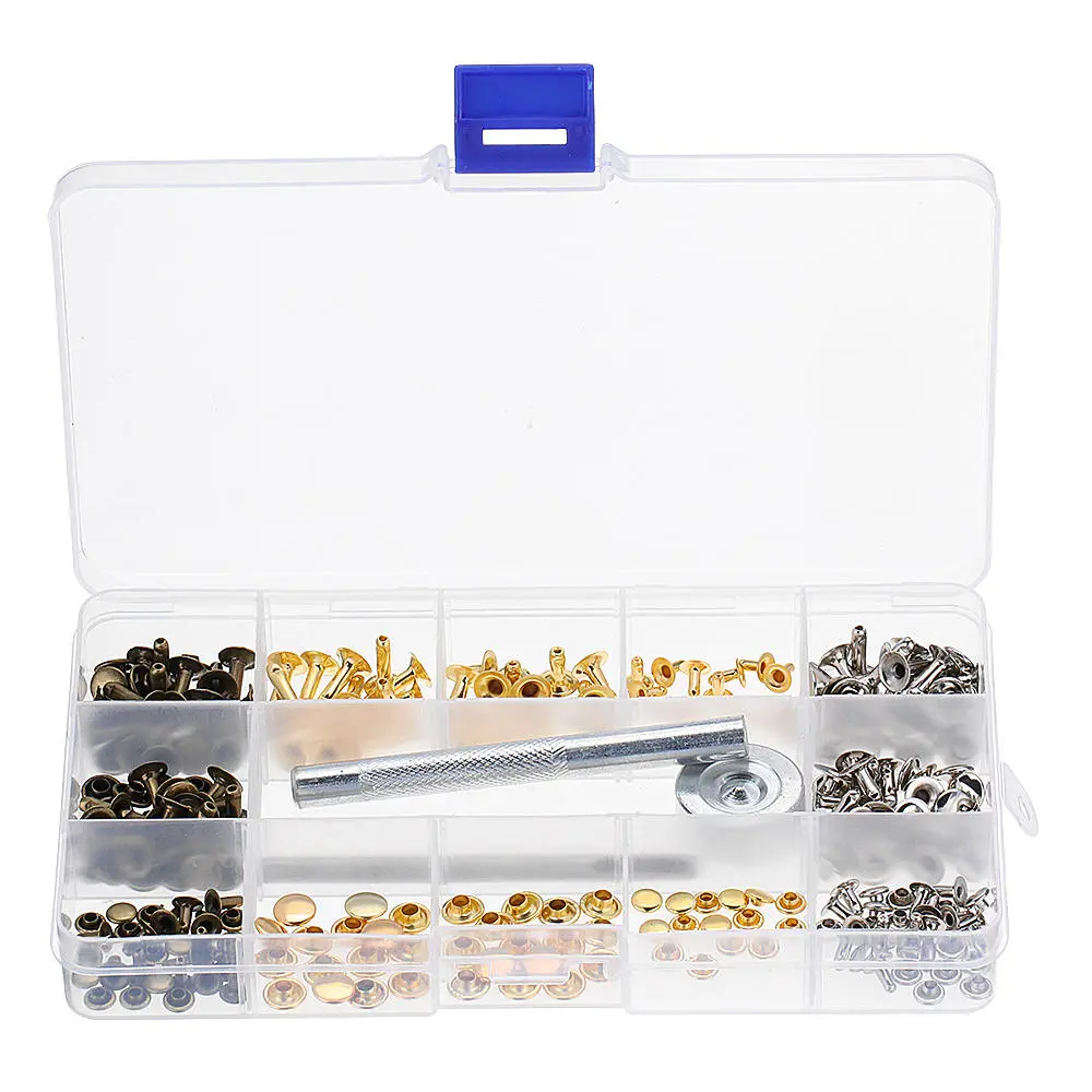 Levis DIY Leather Craft Snap Fasteners Kit - 135Pcs Hat Rivet Tools - Image 2