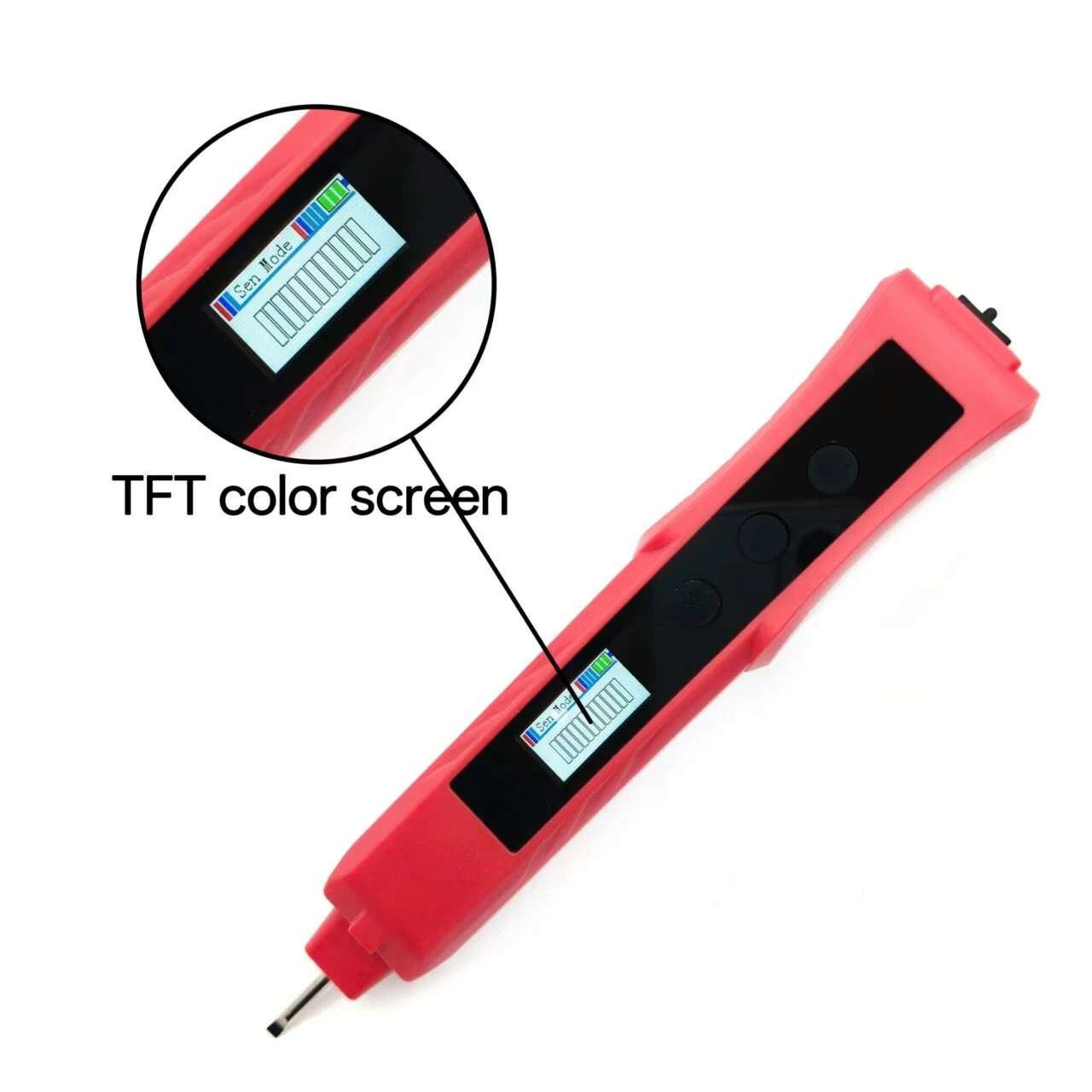 5 in 1 Non-Contact Voltage Tester Pen | 12V-500V AC | Rechargeable with TFT Screen & LED Flashlight - Image 3