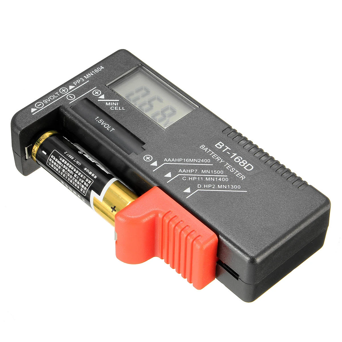 Digital Universal Battery Tester - AA AAA C D 9V Button Cells - LCD Display - Image 4