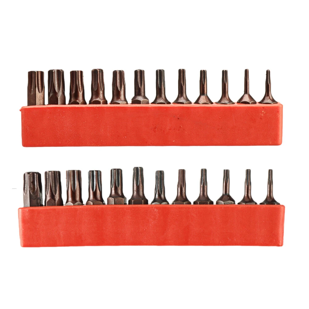 Drillpro 12pcs S2 Steel Torx Screwdriver Bits Set | T6-T40 | 25mm Magnetic - Image 3