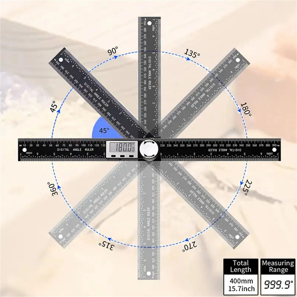 2-in-1 Digital Angle Finder Protractor | 7 Inch Ruler, LED Display, High Accuracy - Image 5