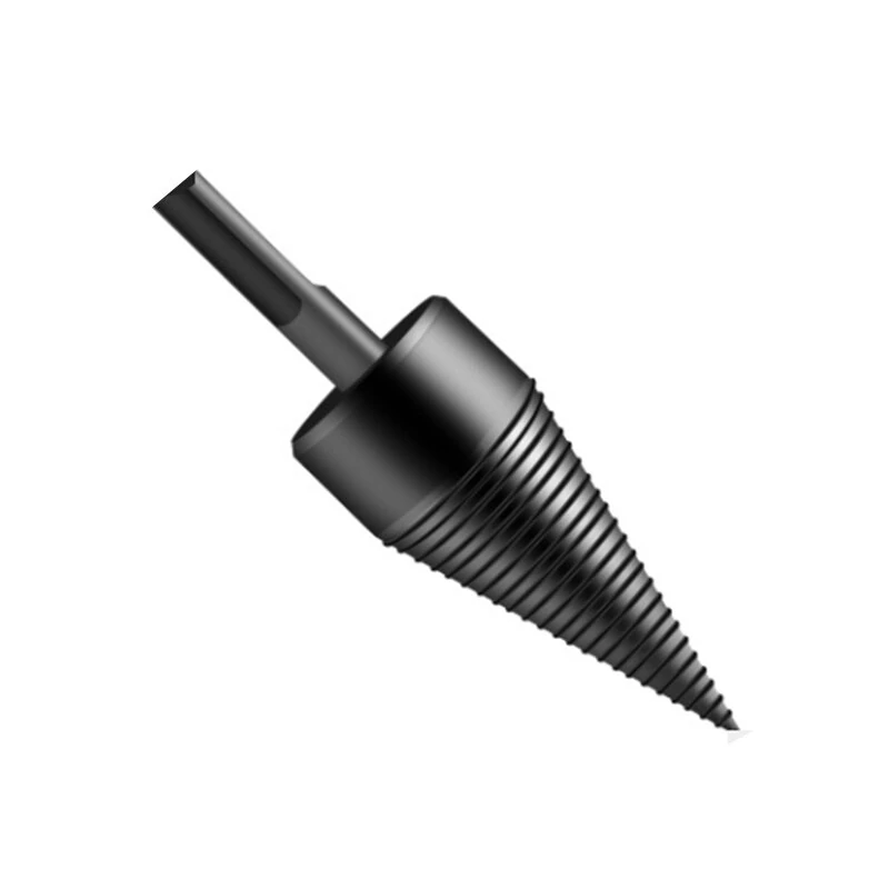 4Pcs 32/42mm Firewood Drill Bit Splitter - Hex, Round & Square Shank for Tree Cutting - Image 2