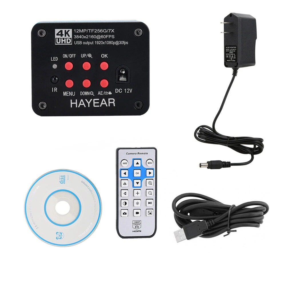 HAYEAR 4K HDMI Microscope Camera | 7X-45X Zoom Trinocular Stereo Microscope for Industrial PCB - Image 4