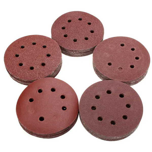 100pcs 125mm 8 Hole Sanding Discs | 60-240 Grit Abrasive Paper for Power Tools - Image 4