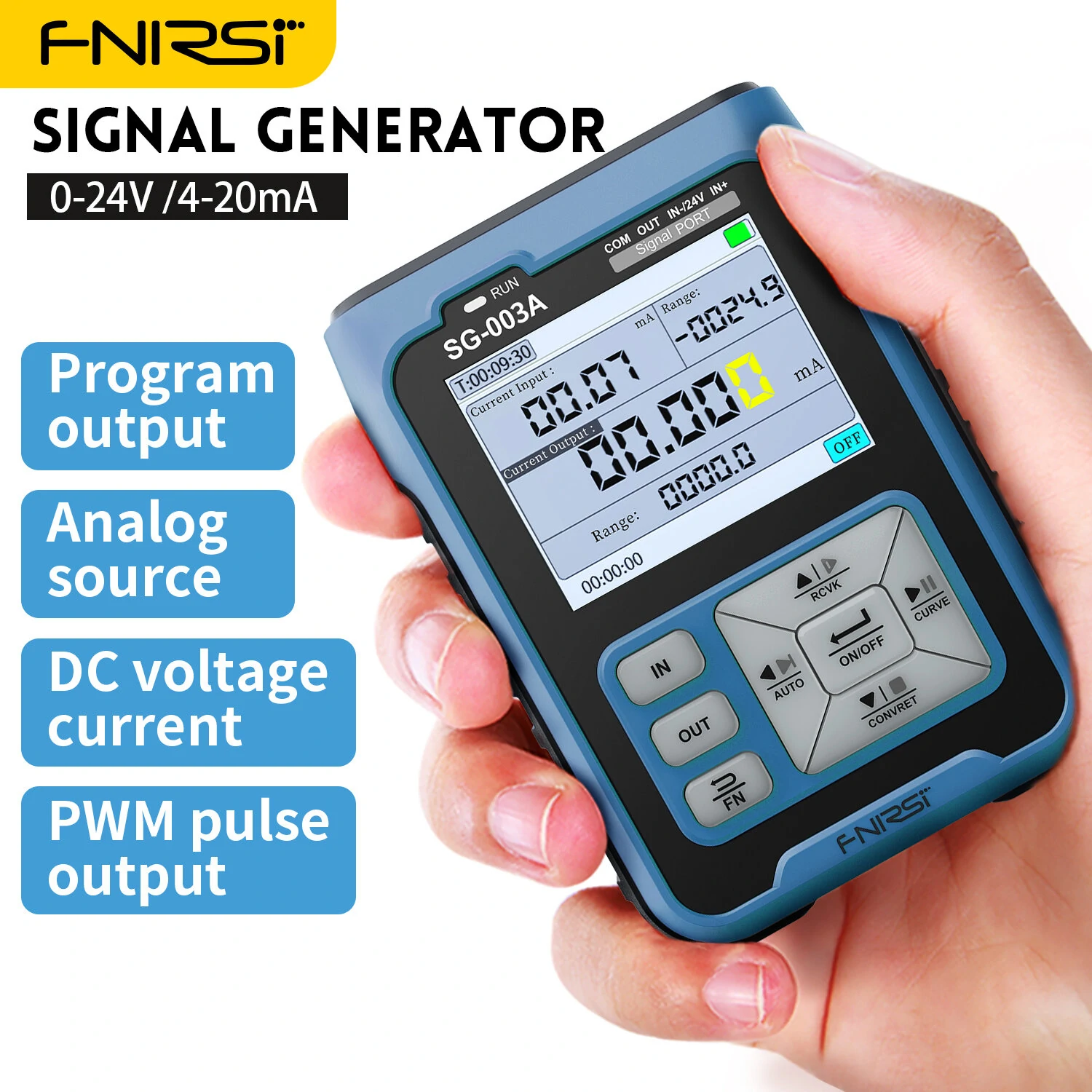 FNIRSI SG-003A Voltage Current Simulator | 0-24V 4-20mA Signal Generator Calibrator - Image 4