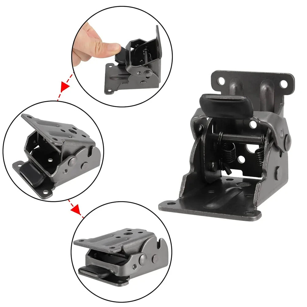 Heavy Duty 90 Degree Folding Bracket - Steel Locking Hinge for Table & Bed Leg Support - Image 3