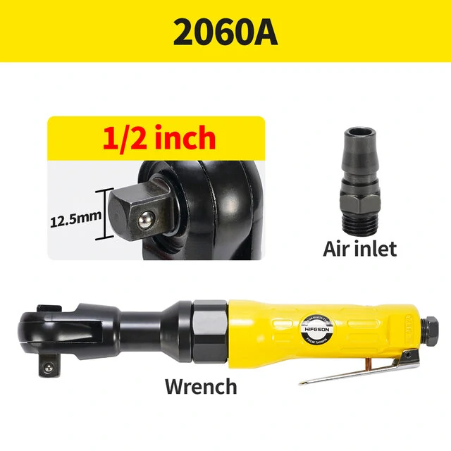 Pneumatic 1/4 & 1/2 Inch Ratchet Wrench | 6.35mm Angle Torque Socket Wrench - Image 4