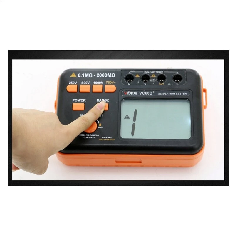 VICTOR VC60B/D/E+ Digital Insulation Resistance Tester | Megohmmeter 1000V - Image 4