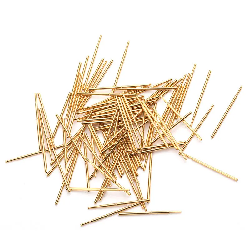 PA50-Q1 Gold-Plated Test Probe - 100 Pcs - 0.68mm OD 16.55mm Spring Pin for Circuit Board Testing - Image 3