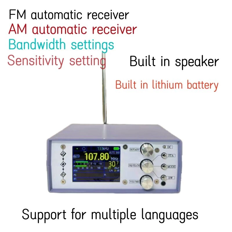 TEF6686 Professional Desktop Radio | FM/AM Full Band 65MHz-108MHz | High Sensitivity with Antenna - Image 5