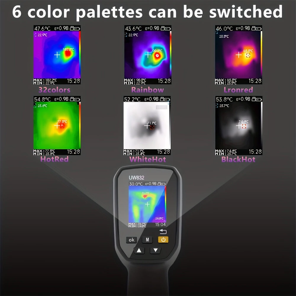 Handheld Thermal Imaging Camera | 32x32 IR Resolution | 6 Color Palettes & USB - Image 4