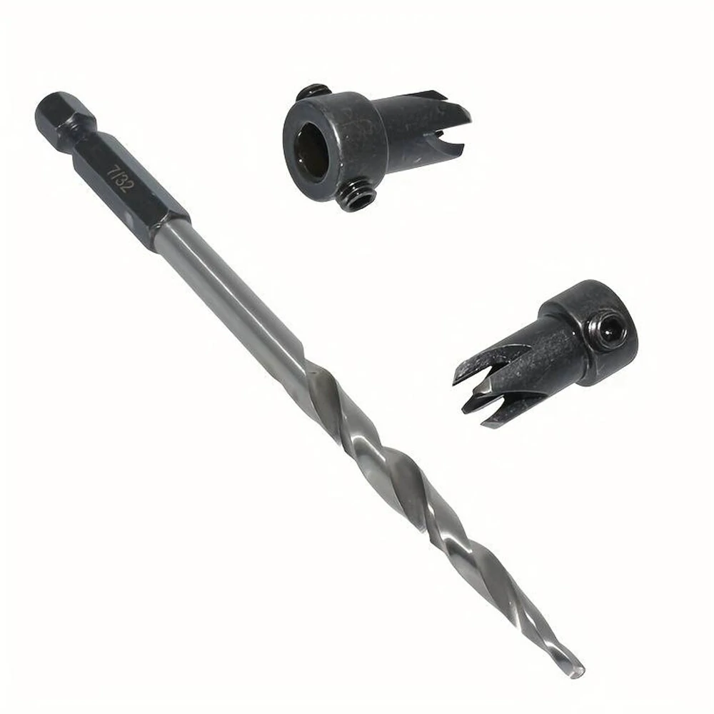5PCS HSS Countersink Bit Set - Woodworking Conical Countersink with Hex Wrench - Image 3