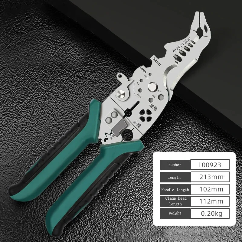 Klein Tools 100922 Wire Stripping Pliers - Multifunctional Electrical Tool with Anti-Slip Handles - Image 2